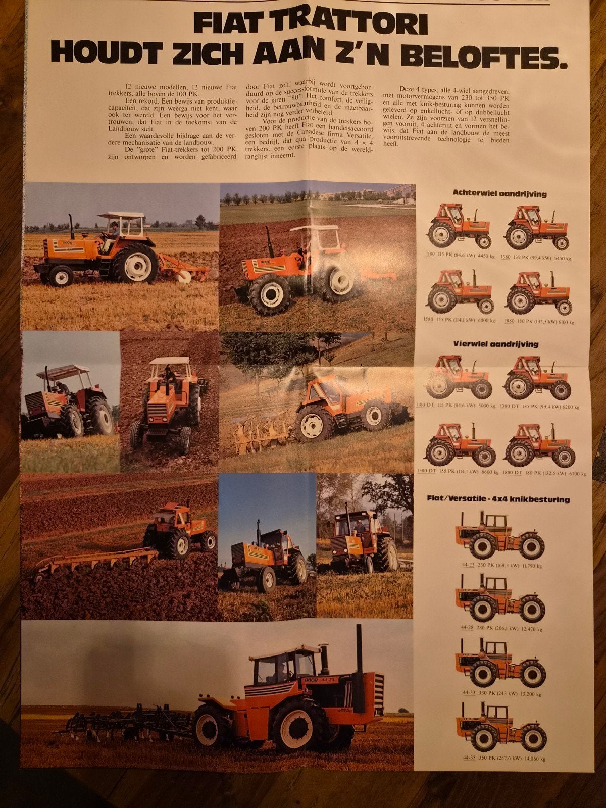 tractor folder Fiat de zware Fiat trekkers, Ophalen of Verzenden