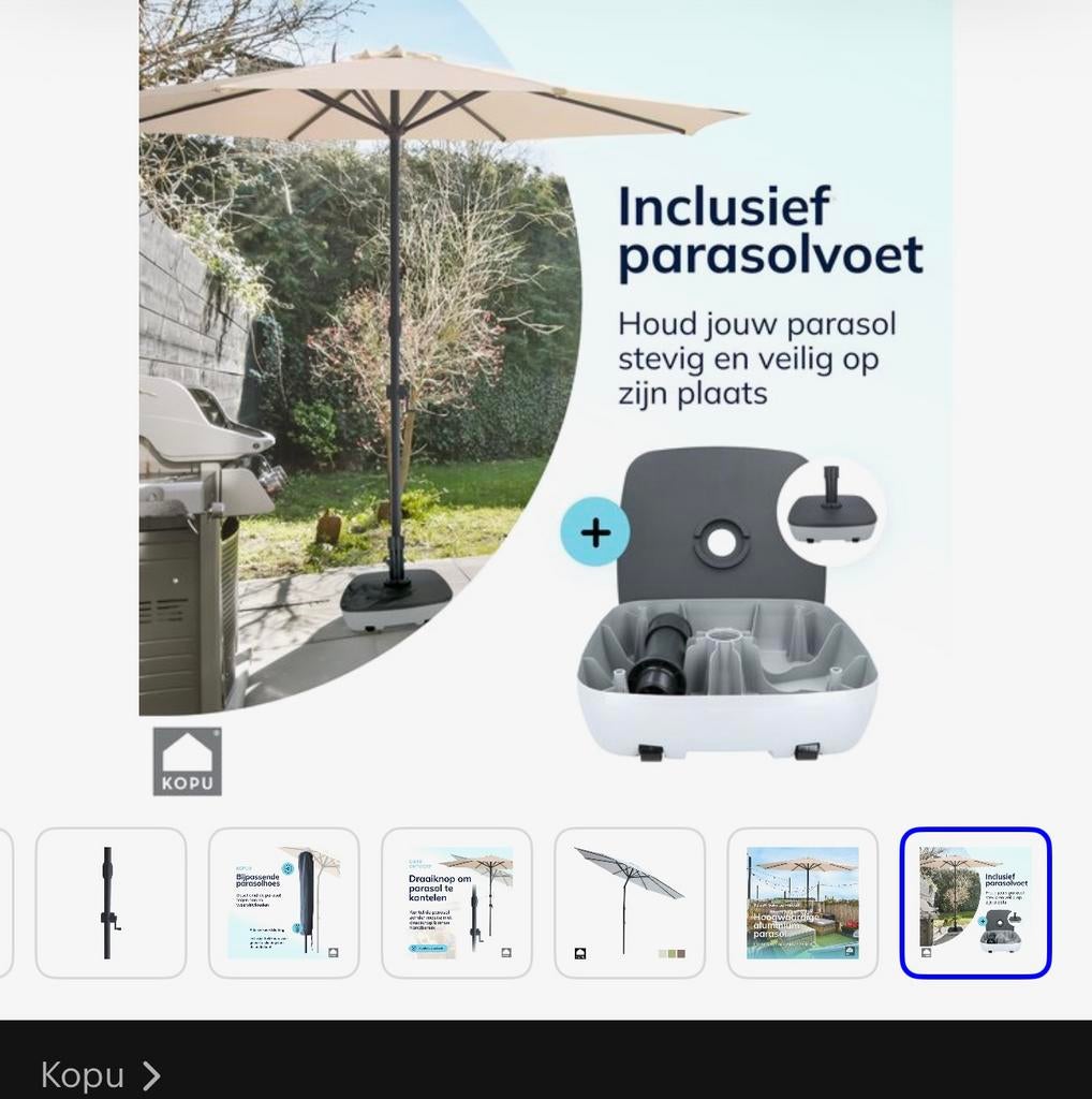 Nieuwe parasol voet, Ophalen of Verzenden, Zo goed als nieuw, Minder dan 1 meter, Parasolvoet