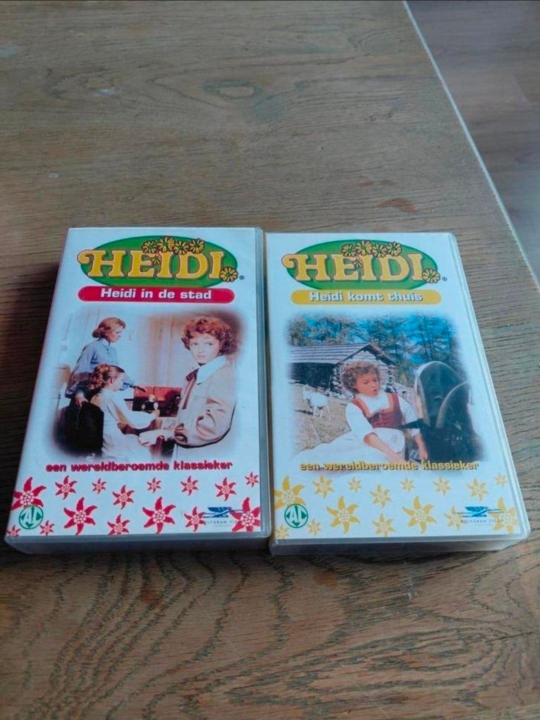 Heidi in de stad & Heidi komt thuis op Videoband., Gebruikt, Alle leeftijden, Ophalen of Verzenden, Kinderprogramma of -film