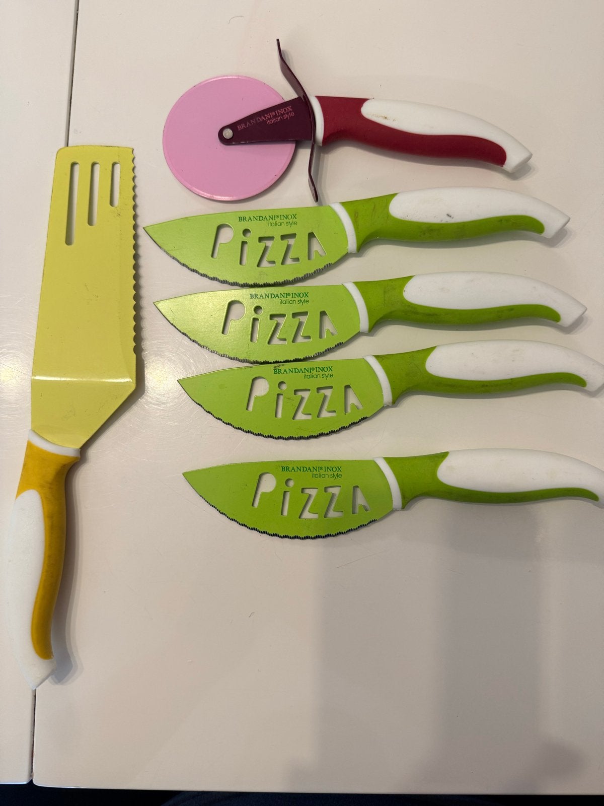 Brandani Inox Pizza Set - 6 stuks, Huis en Inrichting, Keuken | Keukenbenodigdheden, Zo goed als nieuw, Overige typen, Overige merken