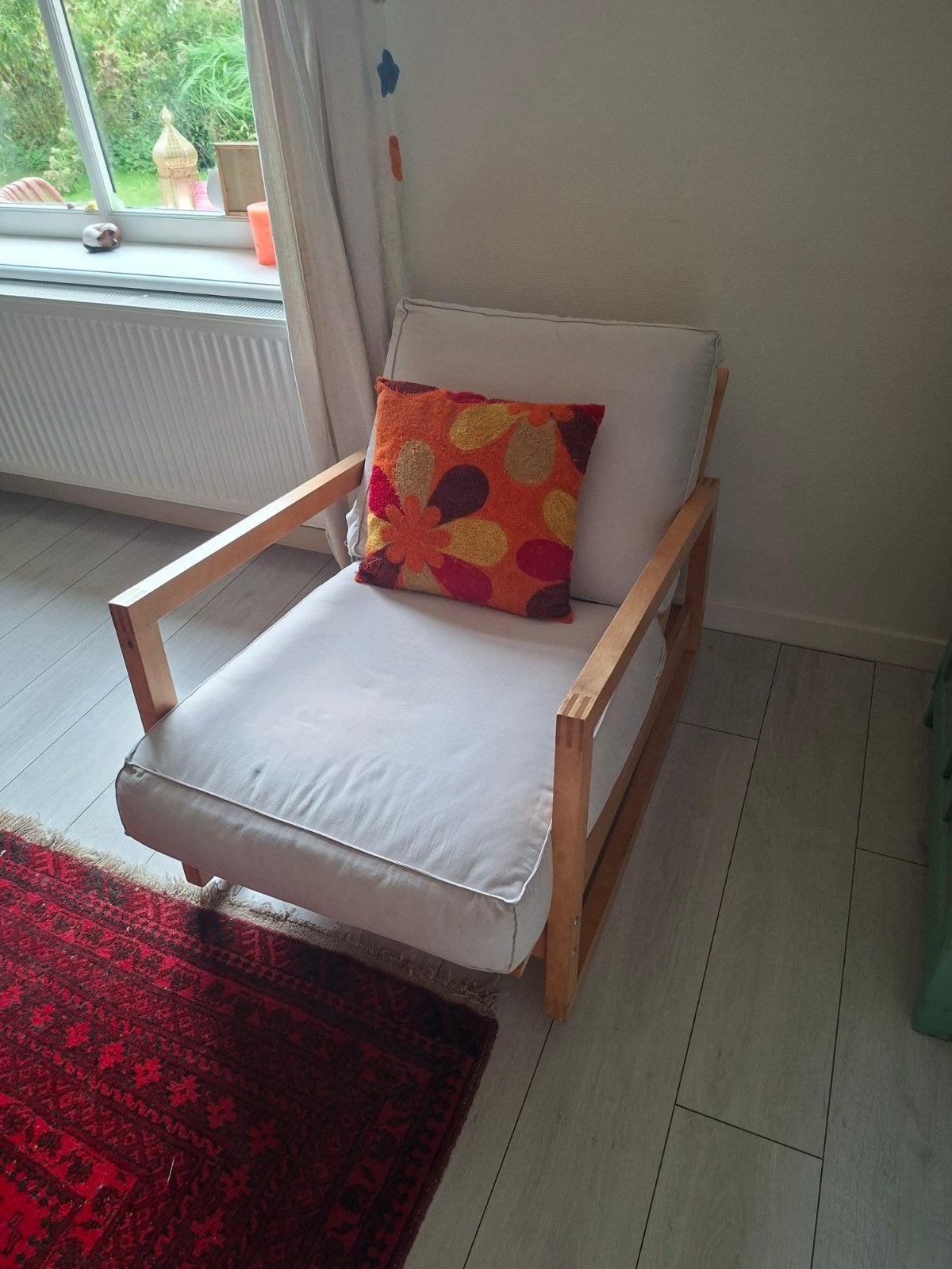 Vintage IKEA Schommelstoel met Lichte Kussens, Ophalen