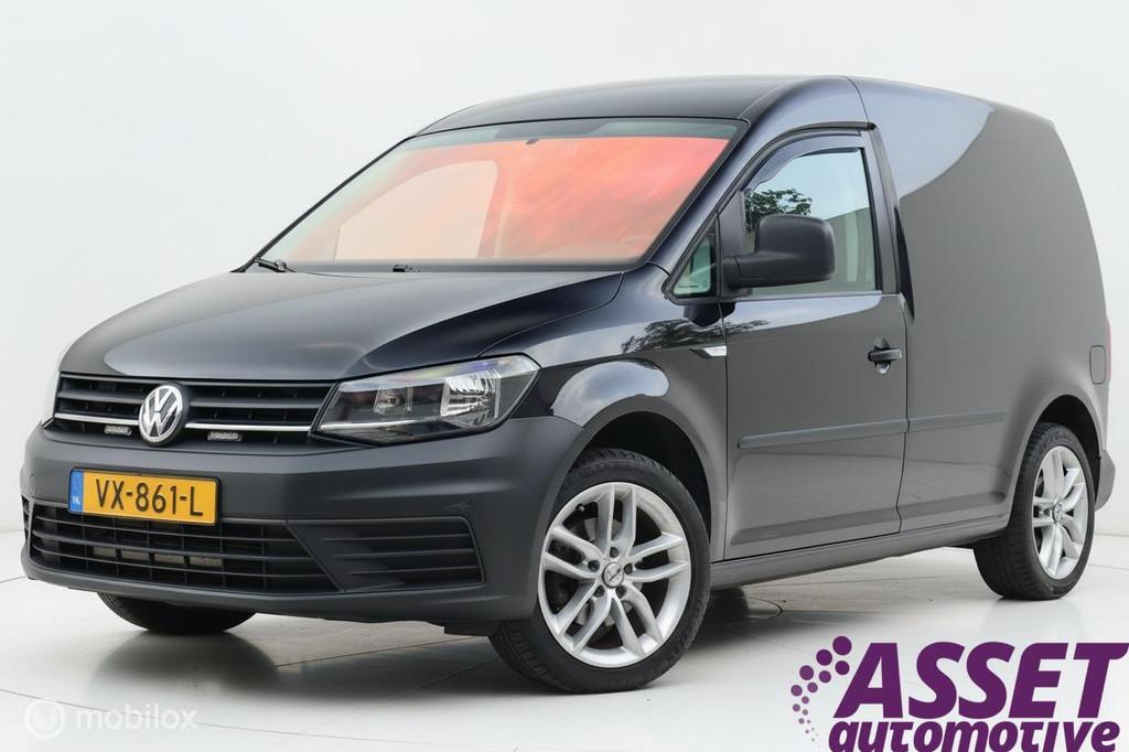 Volkswagen Caddy 2.0 TDI 180pk L1H1 Trendl. airco/schuifdeur, Auto's, Bestelauto's, Gebruikt, 4 cilinders, Volkswagen, Zwart