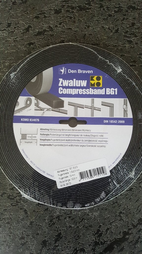 Zwaluw compress band, Doe-het-zelf en Verbouw, Overige materialen, Nieuw, Minder dan 5 m², Ophalen