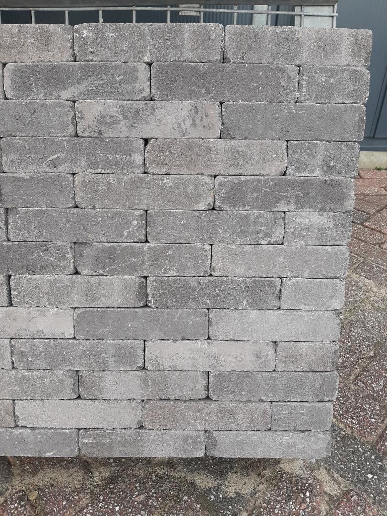 Dikformaten tambour mangaan, Tuin en Terras, Tegels en Klinkers, Ophalen, Klinkers, Nieuw, 10 m² of meer