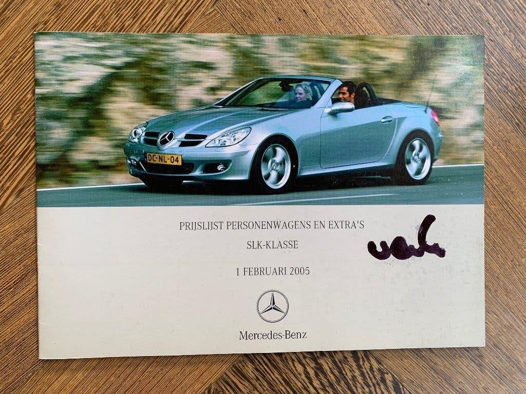 Prijslijst Mercedes-Benz SLK-klasse R171 2005, Boeken, Zo goed als nieuw, Mercedes-Benz, Mercedes, Ophalen of Verzenden