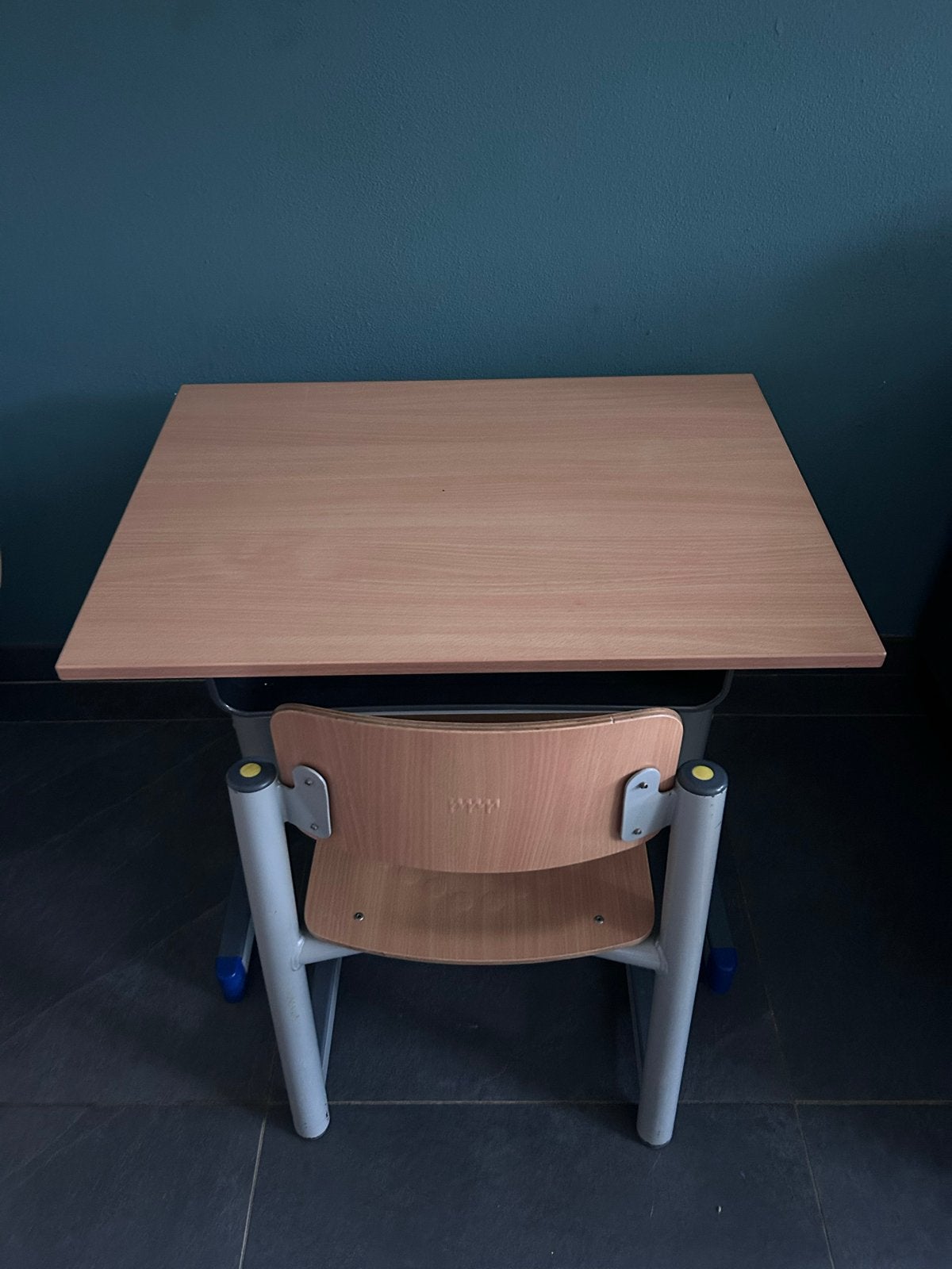 Schoolbureau met stoel, Huis en Inrichting, Ophalen, Gebruikt, Hout, Schoolbureau