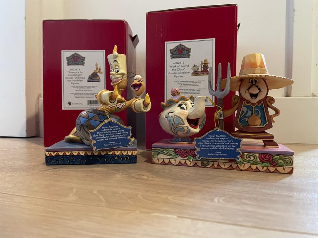 Let op!!! Disney traditions Jim shore belle en het beest, Ophalen of Verzenden, Assepoester of Belle, Zo goed als nieuw, Beeldje of Figuurtje