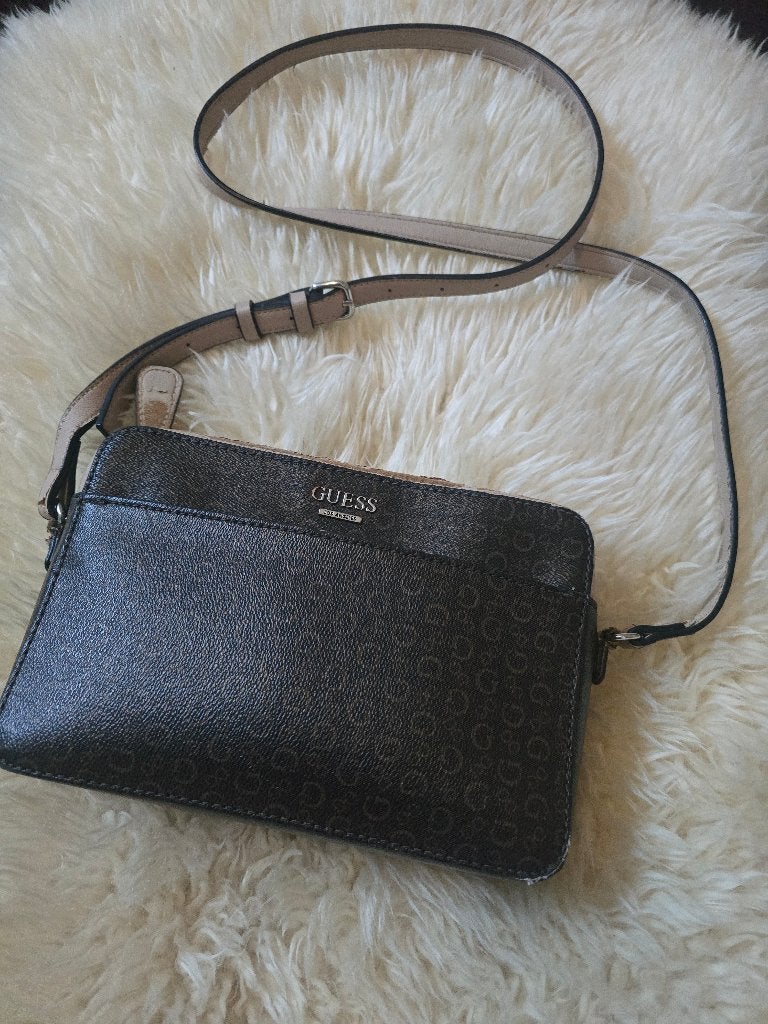 Guess cross bag bruin, Ophalen of Verzenden, Gebruikt, Bruin, Overige merken