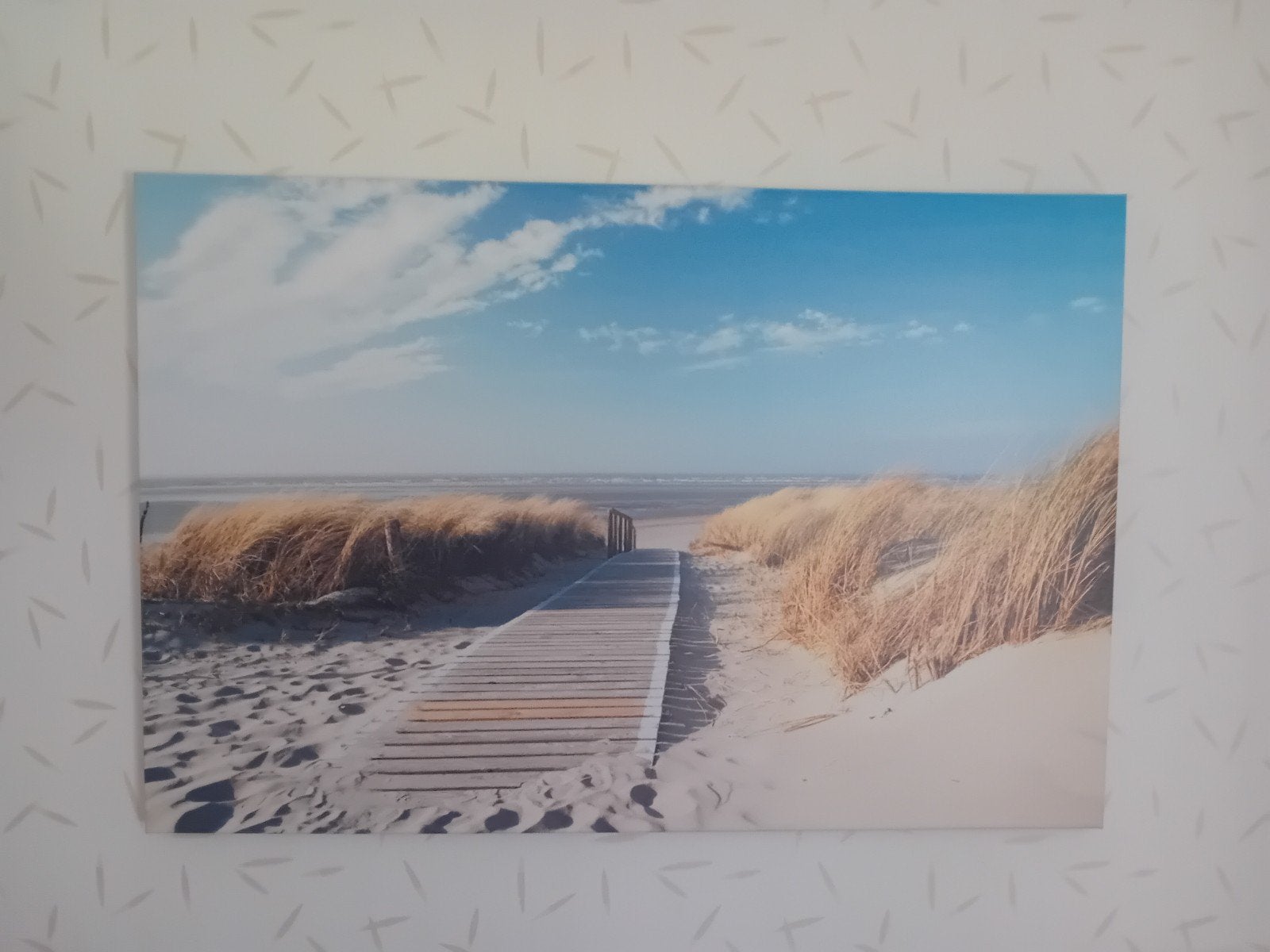 Canvas strand binnen/buiten, Huis en Inrichting, Woonaccessoires | Schilderijen, Tekeningen en Foto's, Ophalen, Schilderij
