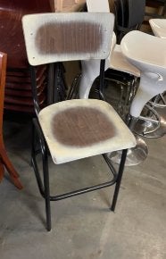 Luxe kruk hout showroom mode, Ophalen, Met voetsteun, 60 tot 90 cm, Nieuw