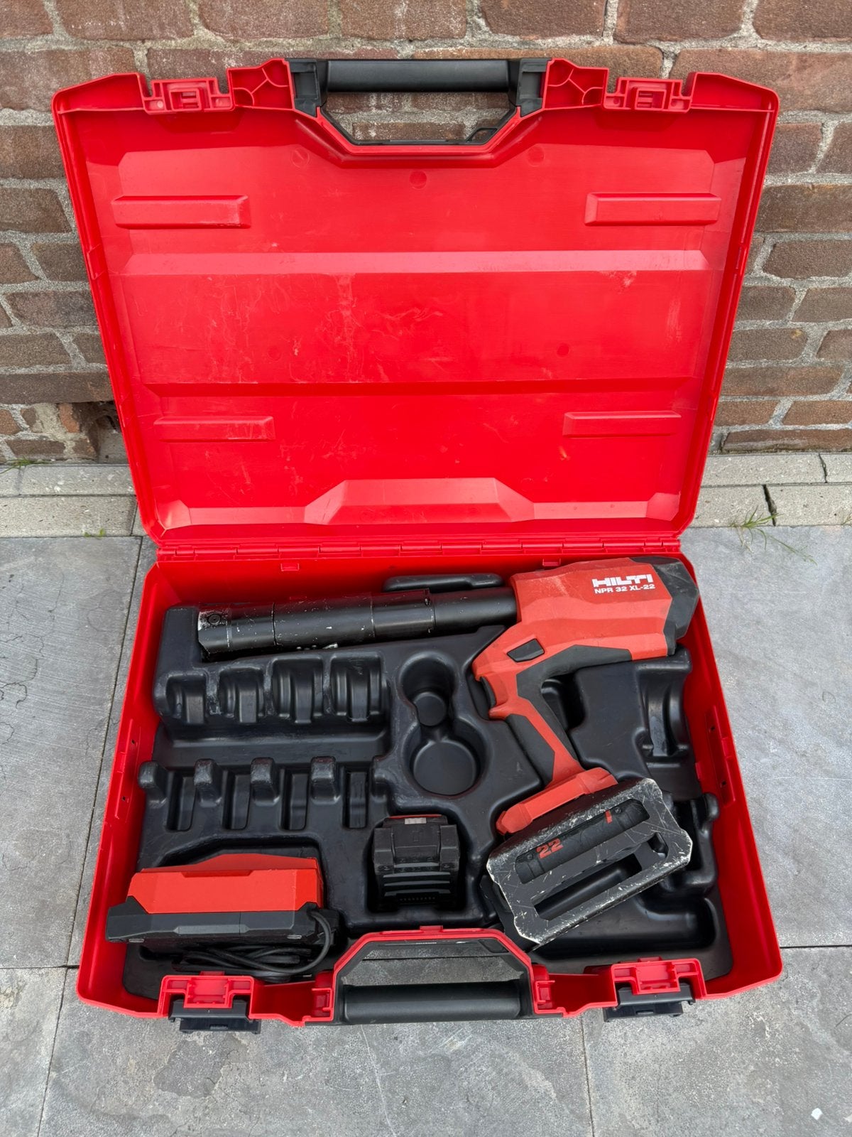 Hilti npr32-22xl 32kn perstang compleet tot 108 mm ZGAN, Ophalen, Zo goed als nieuw