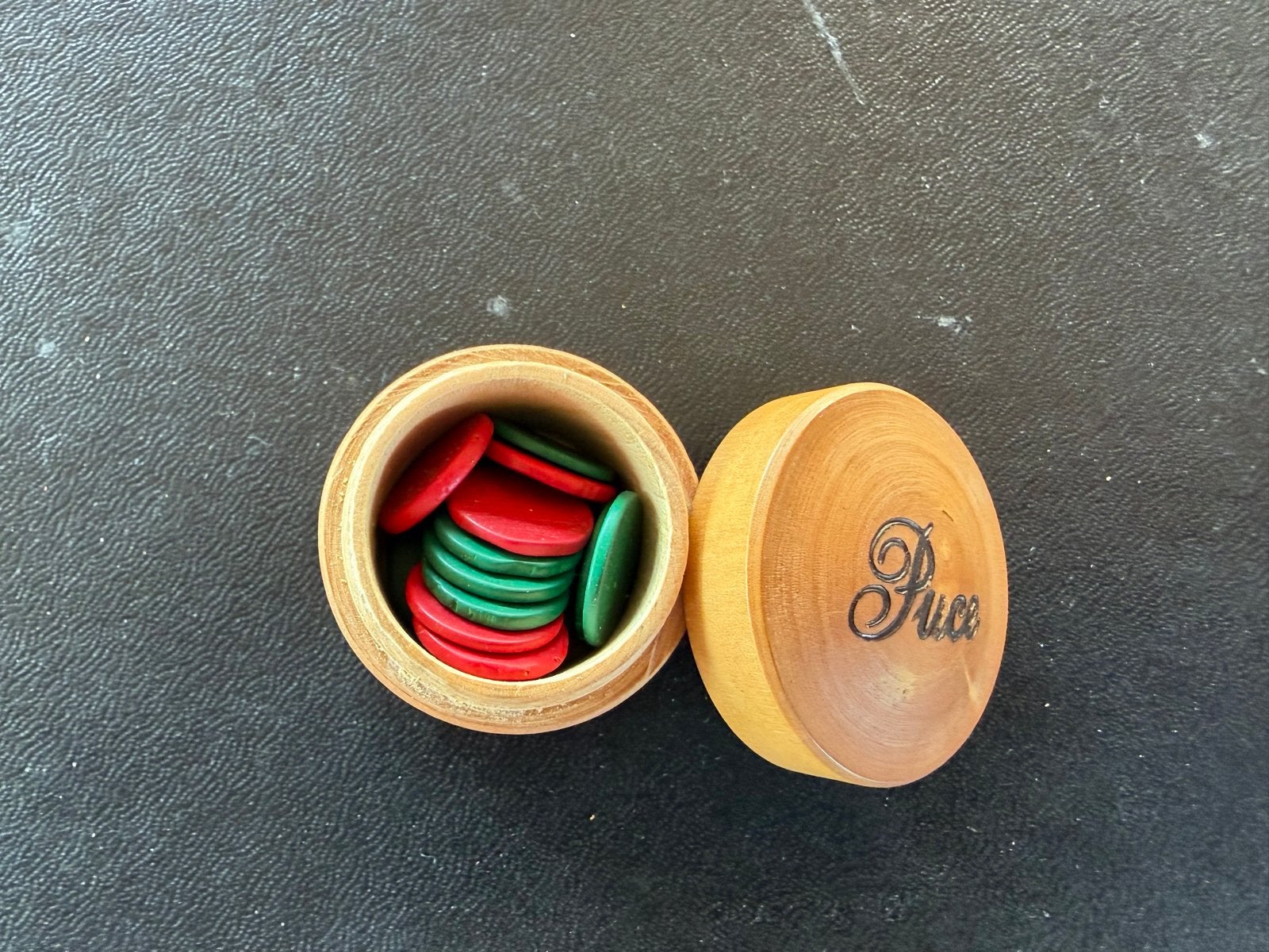 Antiek Vlooienspel in Houten Doosje - Vintage Gezelschapsspe, Hobby en Vrije tijd, Een of twee spelers, Ophalen, Gebruikt