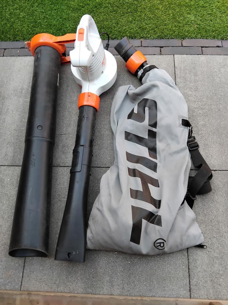 Stihl SHE 71 Elektrische Bladblazer/Bladzuiger, Stihl, Gebruikt, Met opvangzak, Handgedragen