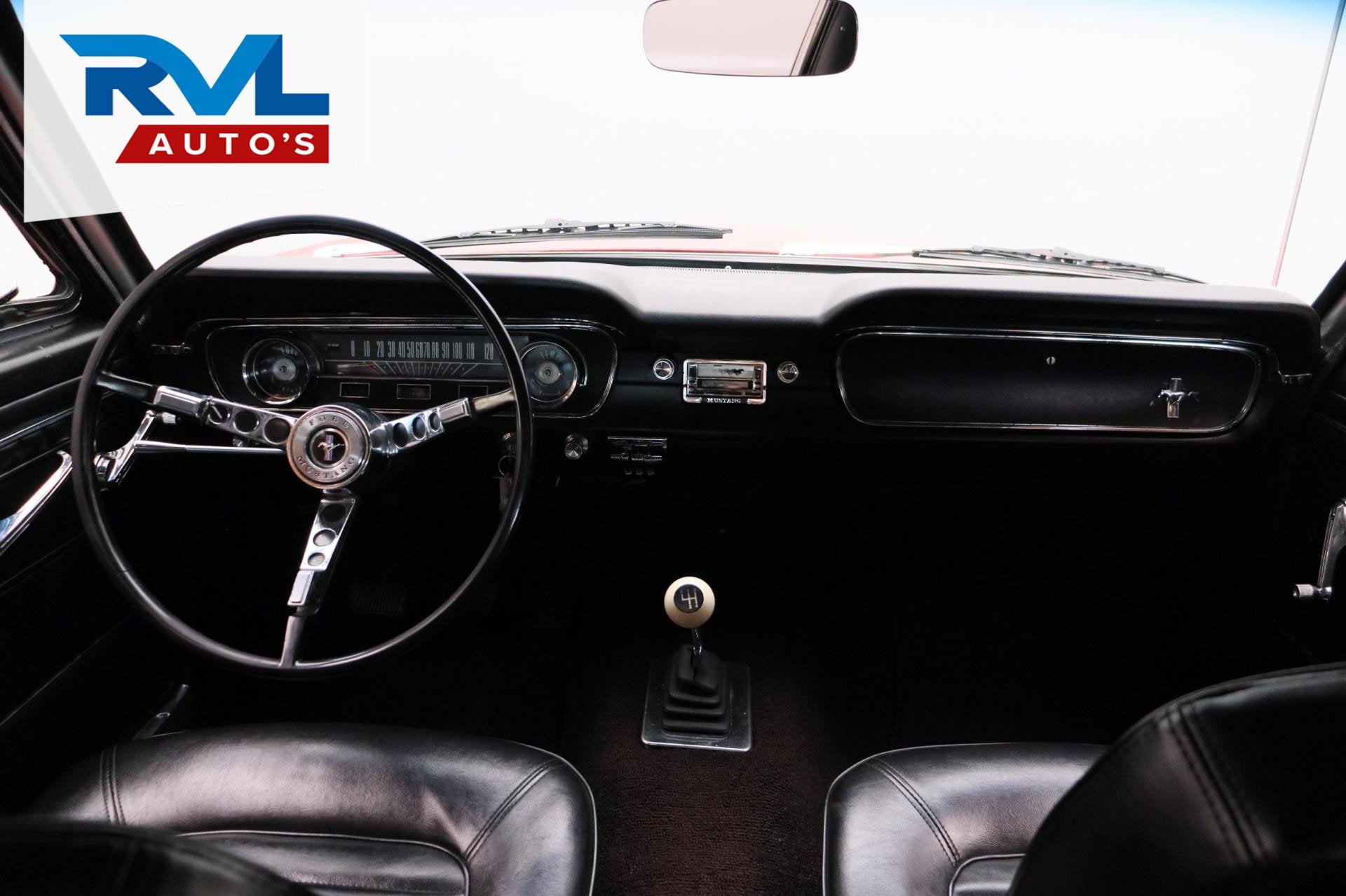 Ford USA Mustang 289 CI 1965 Fastback C-Code *Gerestaureerd*, Auto's, Lederen bekleding, Achterwielaandrijving, Zwart, 4 stoelen