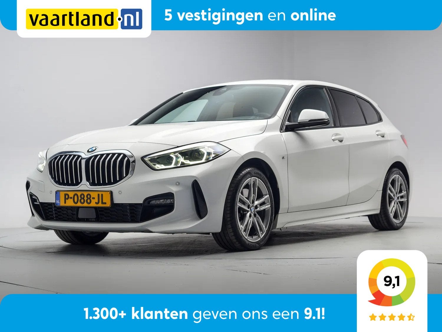 BMW 1-serie 118i M Sport Business Edition Aut. [ LED Live co, Auto's, 136 pk, Gebruikt, 1295 kg, Automatische klimaatregeling