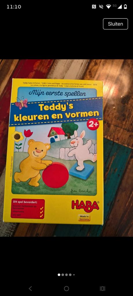Haba teddy's vormen en kleuren, Hobby en Vrije tijd, Gezelschapsspellen | Kaartspellen, Ophalen, Gebruikt