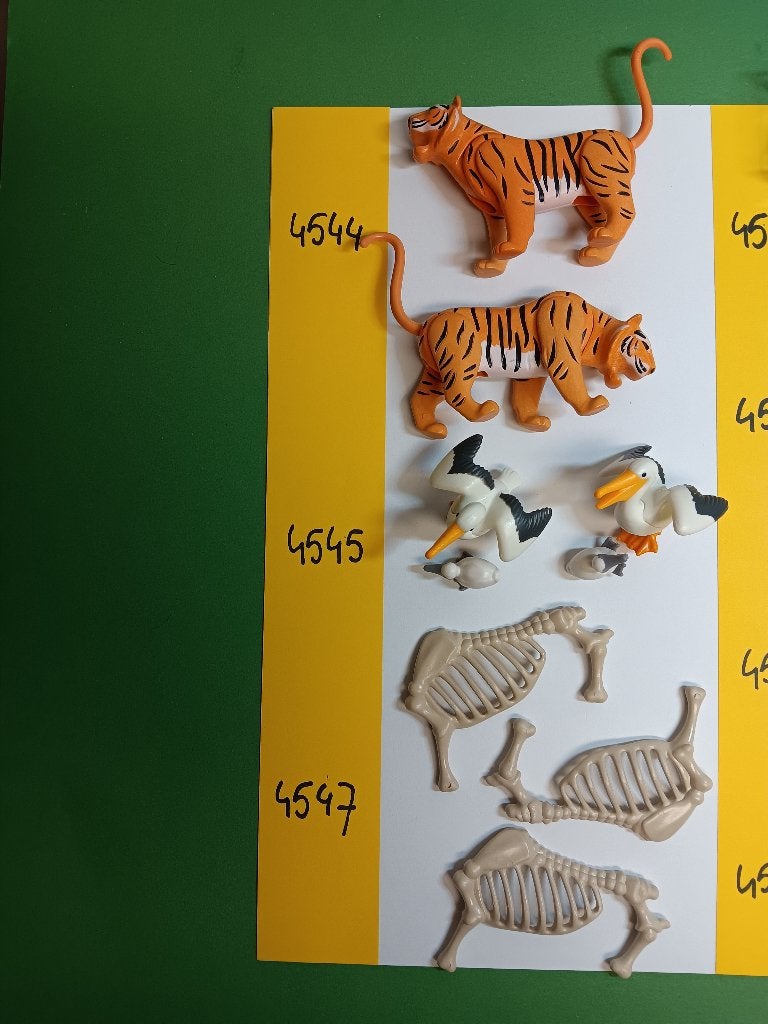 Playmobil Dieren 4544-60 Tijger Pelikaan Kangoeroe Gier Bot, Verzenden, Gebruikt, Losse onderdelen