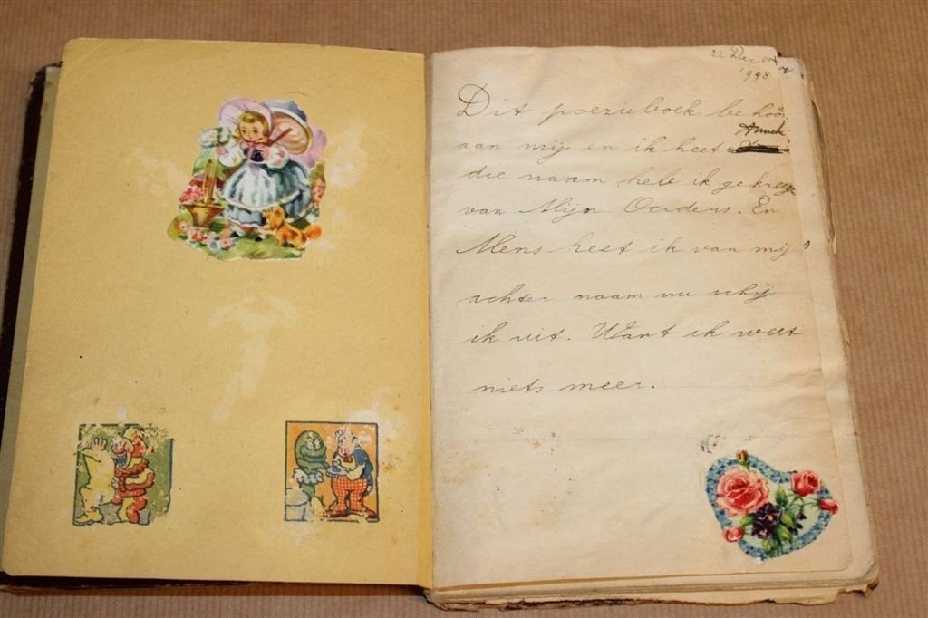Poëziealbum 1948–1954 — Handgeschreven Vintage, Ophalen of Verzenden