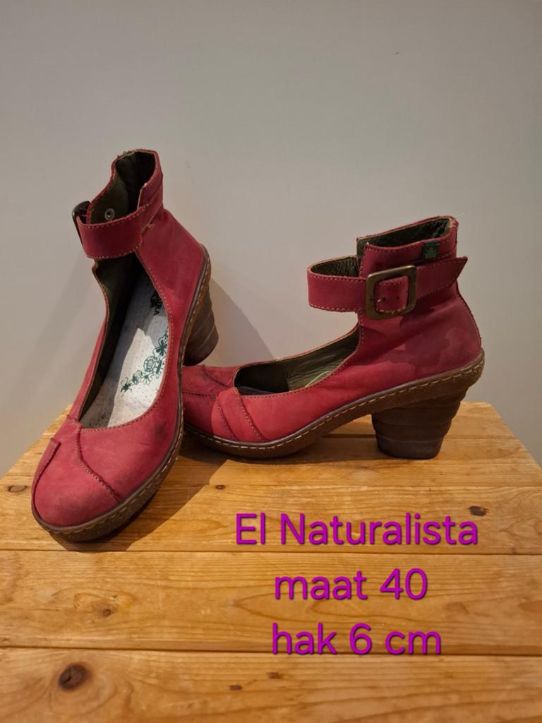 El Naturalista schoenen maat 40, hak 6 cm, Schoenen met hoge hakken, Gedragen, Rood, El Naturalista