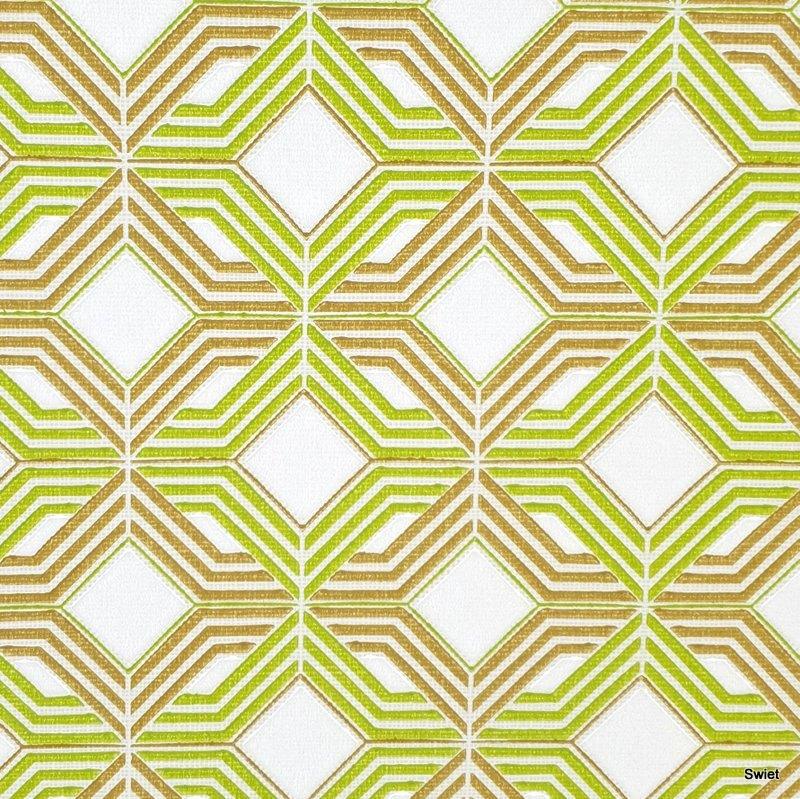 12873 Origineel geometrisch vintage behang jaren 70 swiet, Verzenden, Minder dan 10 m², Wit