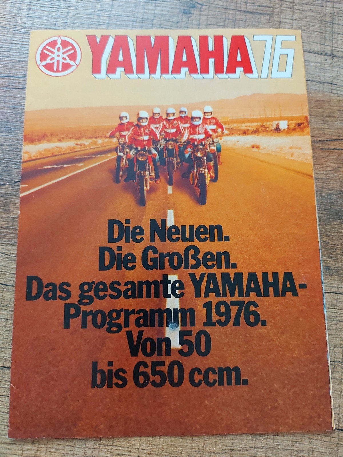 1976 Yamaha bromfiets / motorfiets folder Duitstalig, Fietsen en Brommers, Ophalen of Verzenden, Gebruikt