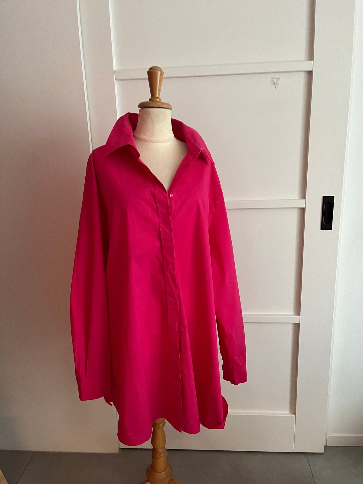 Marina Rinaldi fuchsia oversized blouse/tuniek, Kleding | Dames, Verzenden, Zo goed als nieuw, Maat 42/44 (L), Roze
