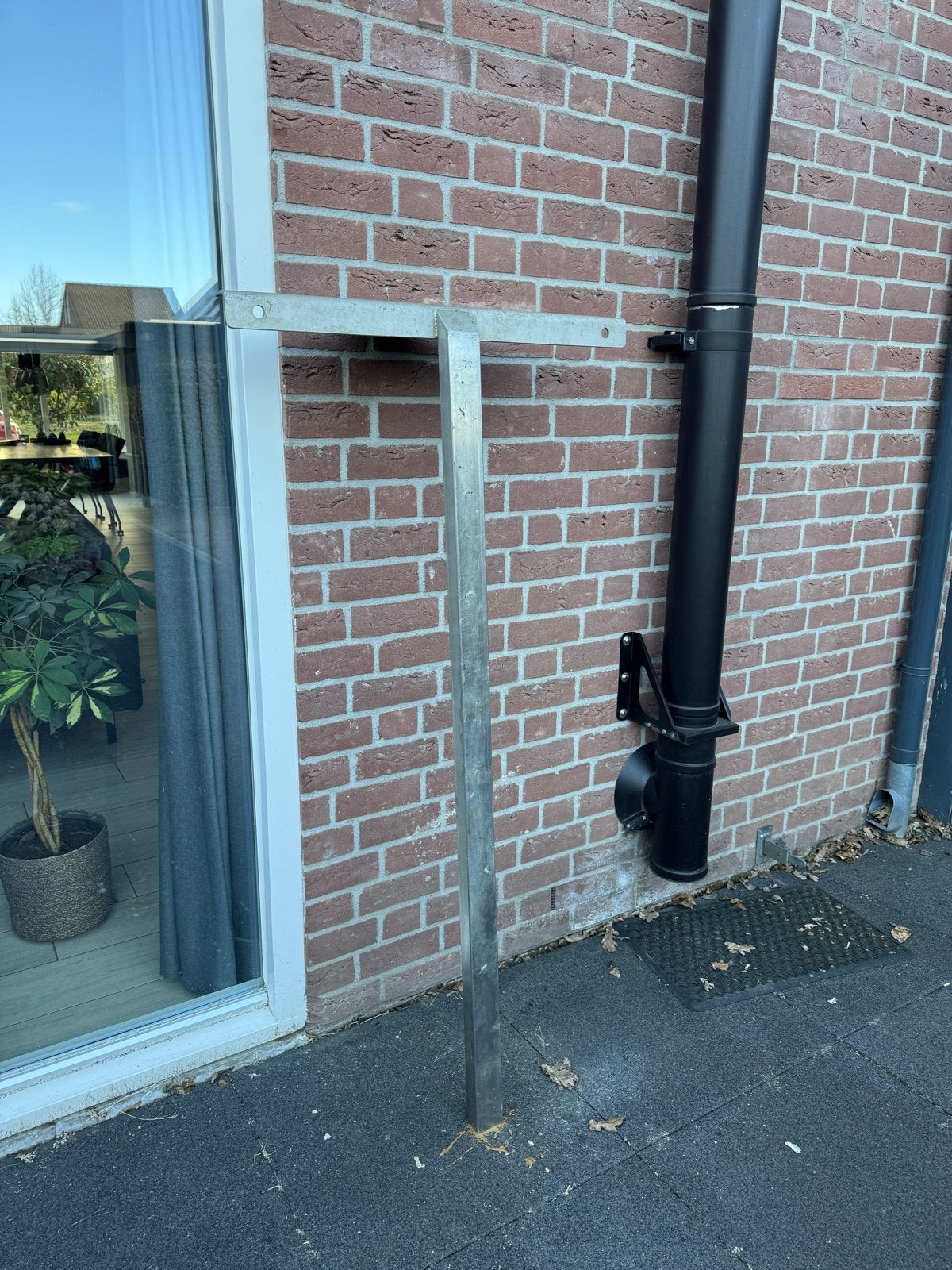 RVS Parasolvoet/Poot - Stevig (100x100mm), Ophalen, Gebruikt, Minder dan 1 meter, Parasolvoet