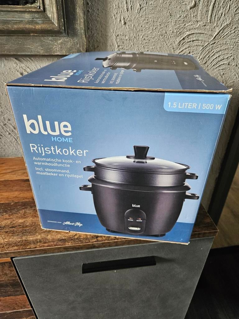 Blue Home Rijstkoker 1.5L 500W - Nieuw in doos, Witgoed en Apparatuur, Ophalen of Verzenden, Nieuw