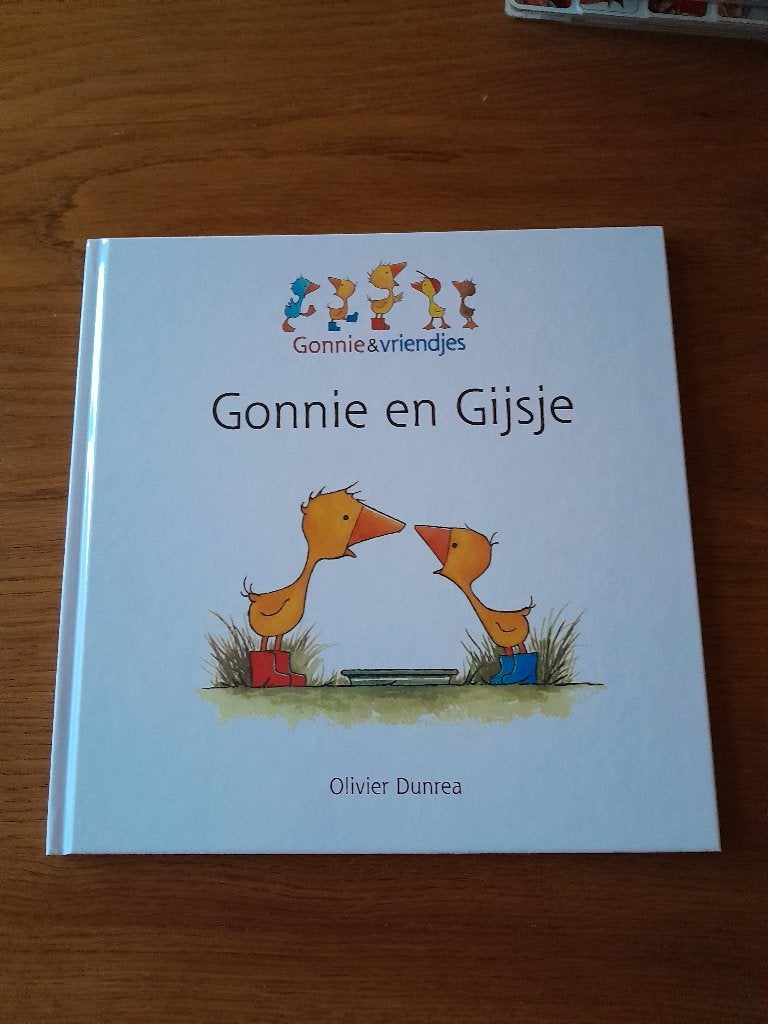 ~ Boek; Gonnie En Gijsje, Boeken, Ophalen of Verzenden, Zo goed als nieuw, Olivier Dunrea, 1 tot 2 jaar