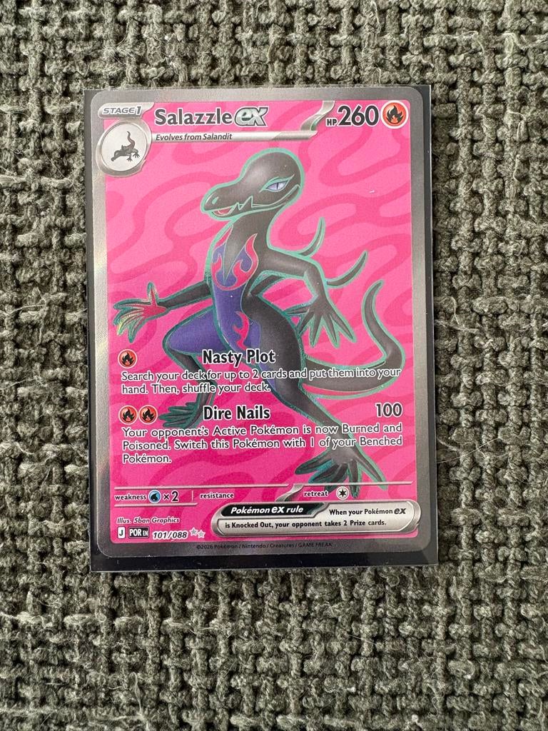 Salazzle ex 101/088 Pokémon Kaart (Obsidian Flames), Ophalen of Verzenden, Nieuw, Losse kaart