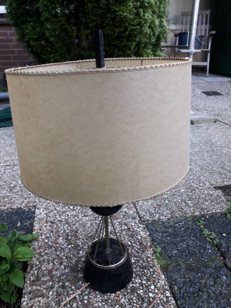 Amerikaanse lamp uit de jaren 50 tafellamp, Gebruikt, Overige merken, Vintage, Bruin