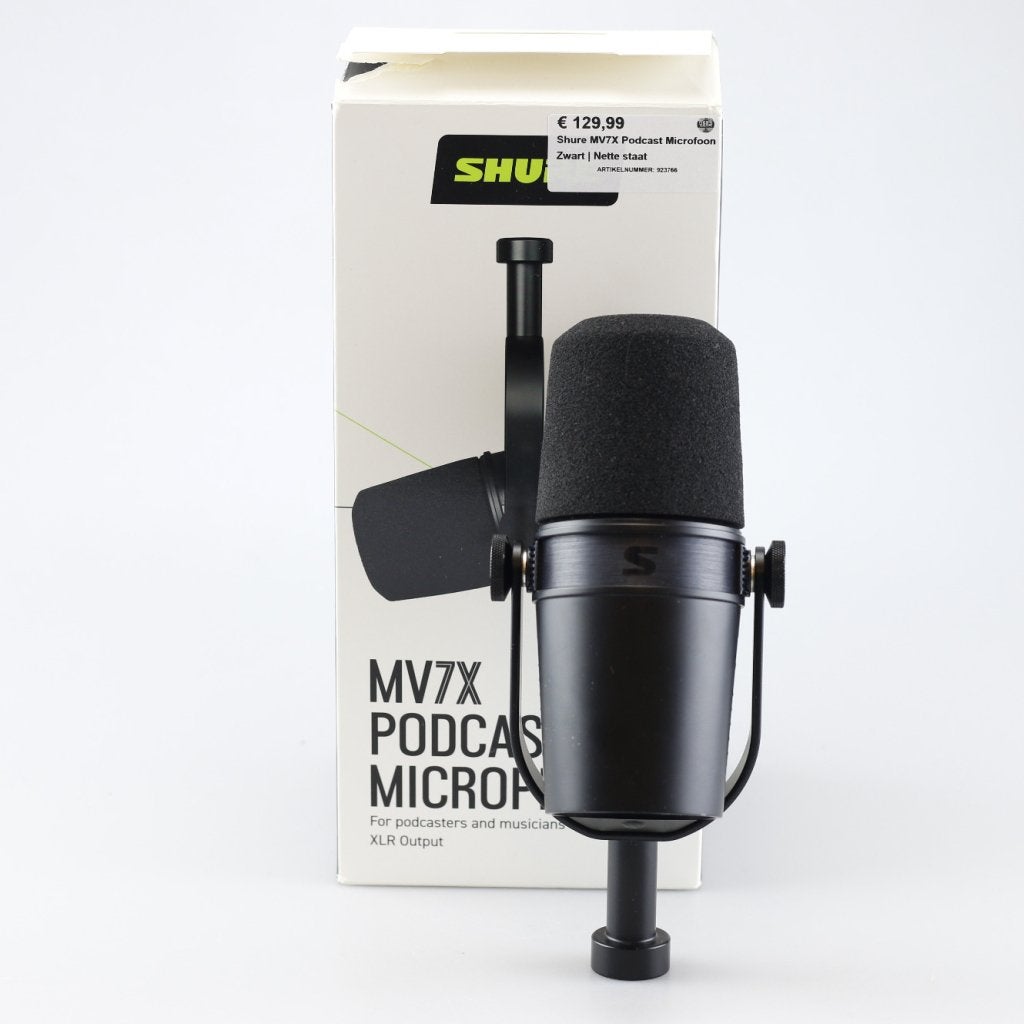 Shure MV7X Podcast Microfoon Zwart | Nette staat, Muziek en Instrumenten, Flex Ltd., Zo goed als nieuw, https://flex.com/contact-us