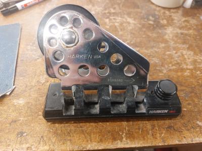 Genua slede 32 mm  (Harken), Niet ingevuld, Gebruikt, Niet ingevuld, Niet ingevuld