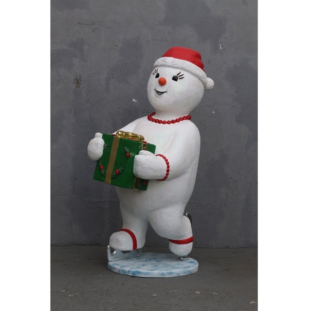 Snowlady skating kado – Sneeuwpop Hoogte 184 cm, Diversen, Ophalen, HorecaBeelden, Nieuw, HorecaBeelden