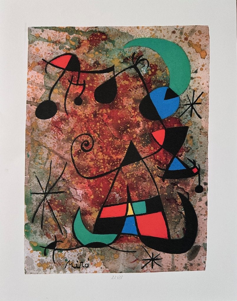 Joan Miro offset litho, Ophalen