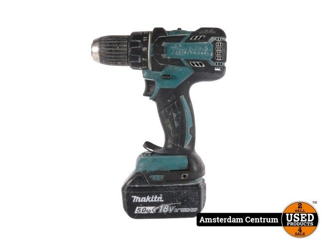Makita Accutol Met Accu 18v 5.0 AH - Gebruikt, Makita, Gebruikt, Support@makita.com, Makita Corporation, 3-11-8, Sumiyoshi-cho, 
Anjo, Aichi 446-8502
Japan