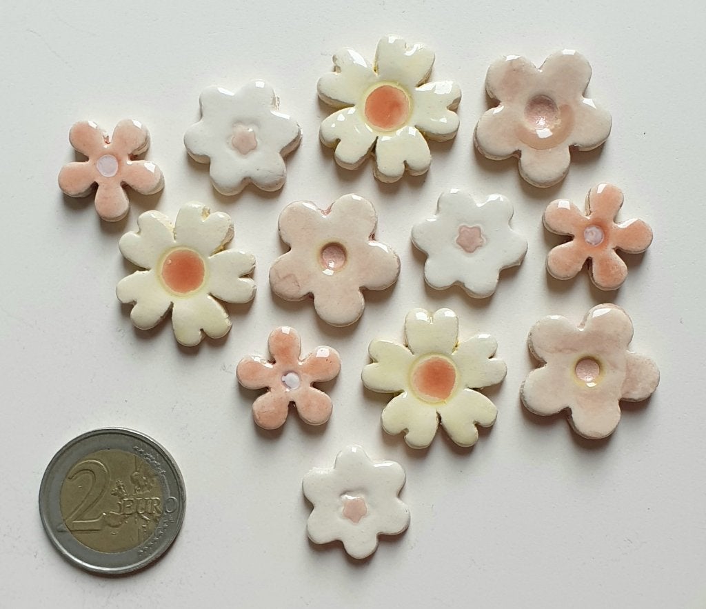 Mozaïek steentjes handgemaakte keramiek bloemetjes, G5, Hobby en Vrije tijd, Verzenden, Handgemaakt, Nieuw, Meerkleurig