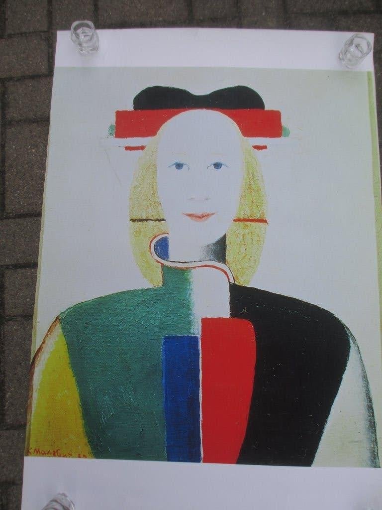 ART - PRINT XXL Kazimir Malevich Girl with Comb in Her Hair, Verzamelen, Rechthoekig Staand, Ophalen of Verzenden, Zo goed als nieuw