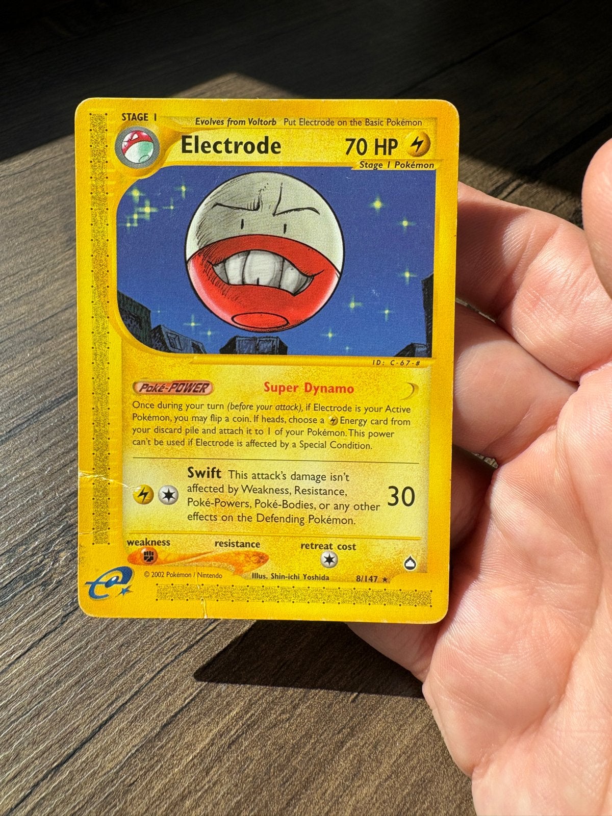Electrode Aquapolis Non-Holo LP (8/147), Ophalen, Gebruikt, Losse kaart