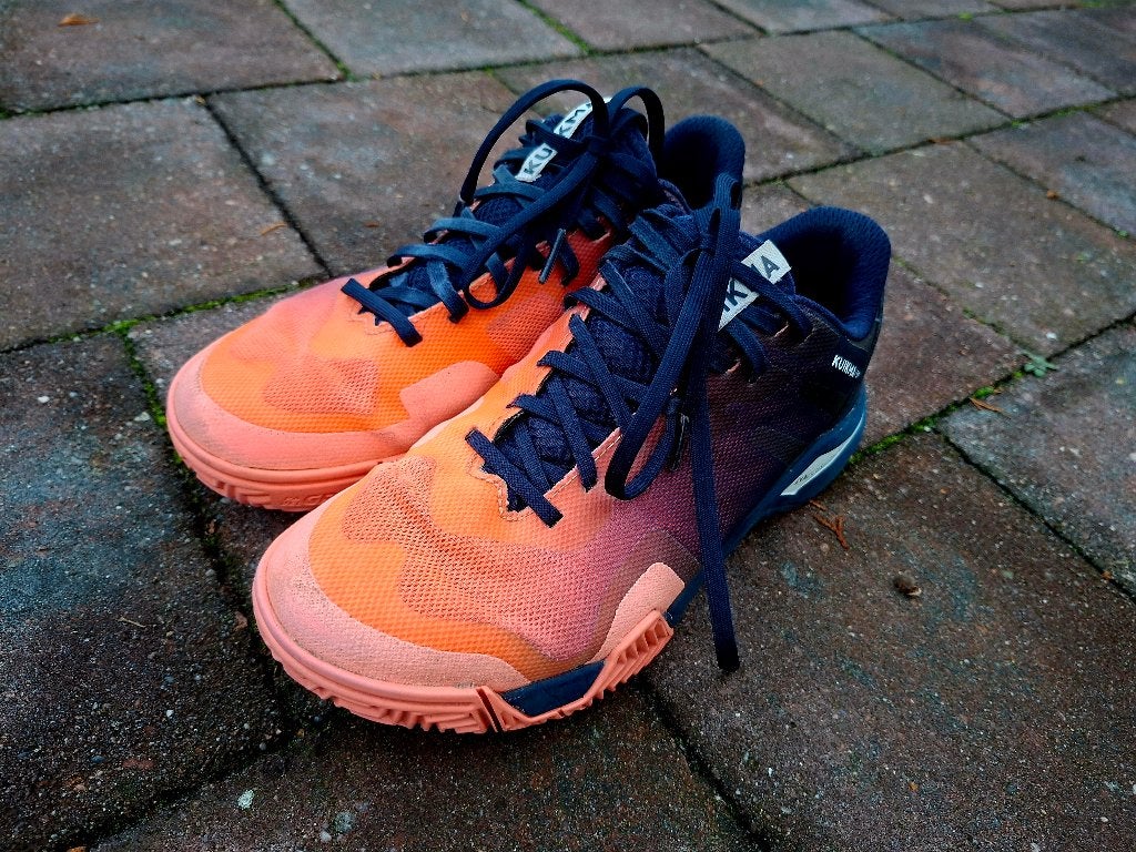 Kuikma Padel Schoenen - Oranje/Blauw - Maat 39, Sport en Fitness, Ophalen of Verzenden, Gebruikt, Padelschoenen