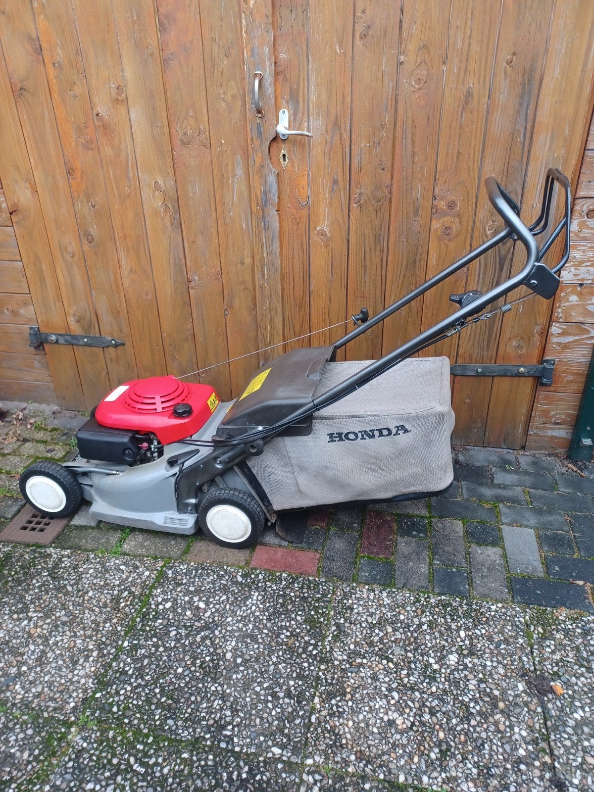Honda HRB 475 Benzine Grasmaaier met Opvangzak, Ophalen, Cirkelmaaier, Honda, Gebruikt