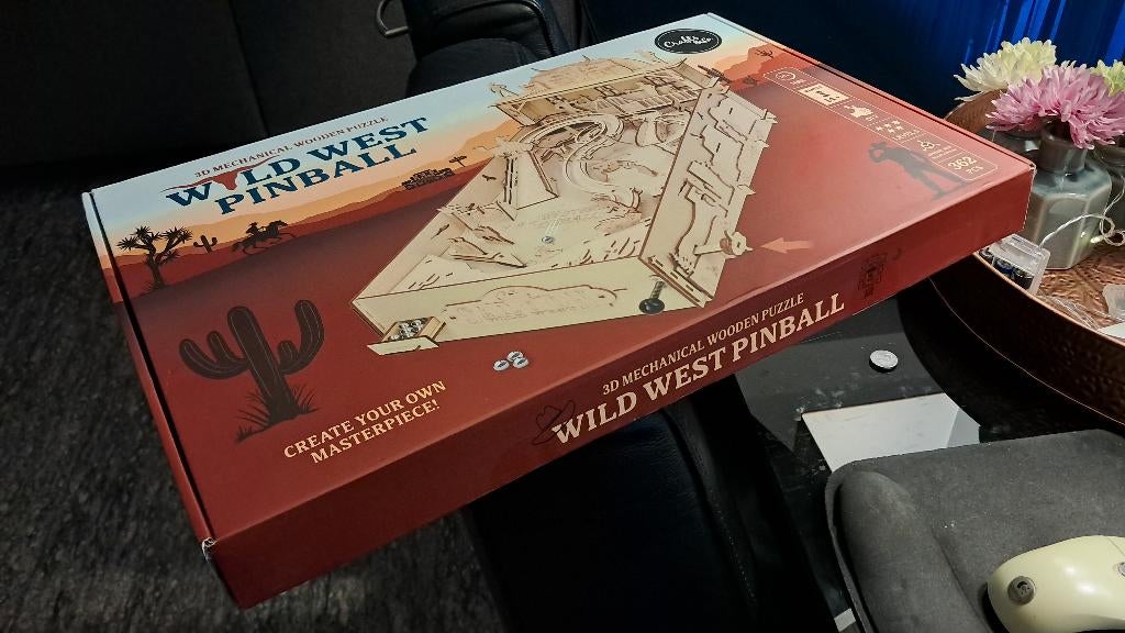 Crafts en Co. 3D houten puzzel bouwpakket, flipperkast, Overige thema's, Nieuw, Knutselwerk, Overige merken