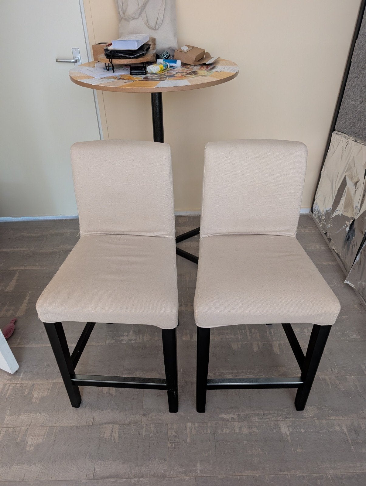 Barstoelen middelhoog, 2 krukken, Ophalen, Gebruikt, 60 tot 90 cm