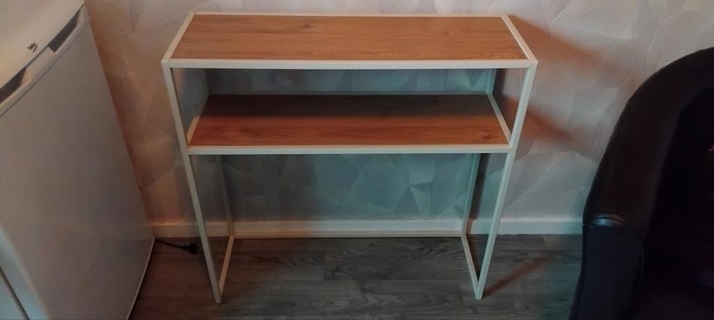 Sidetable  zgan, Ophalen, 100 tot 150 cm, Zo goed als nieuw, 25 tot 50 cm