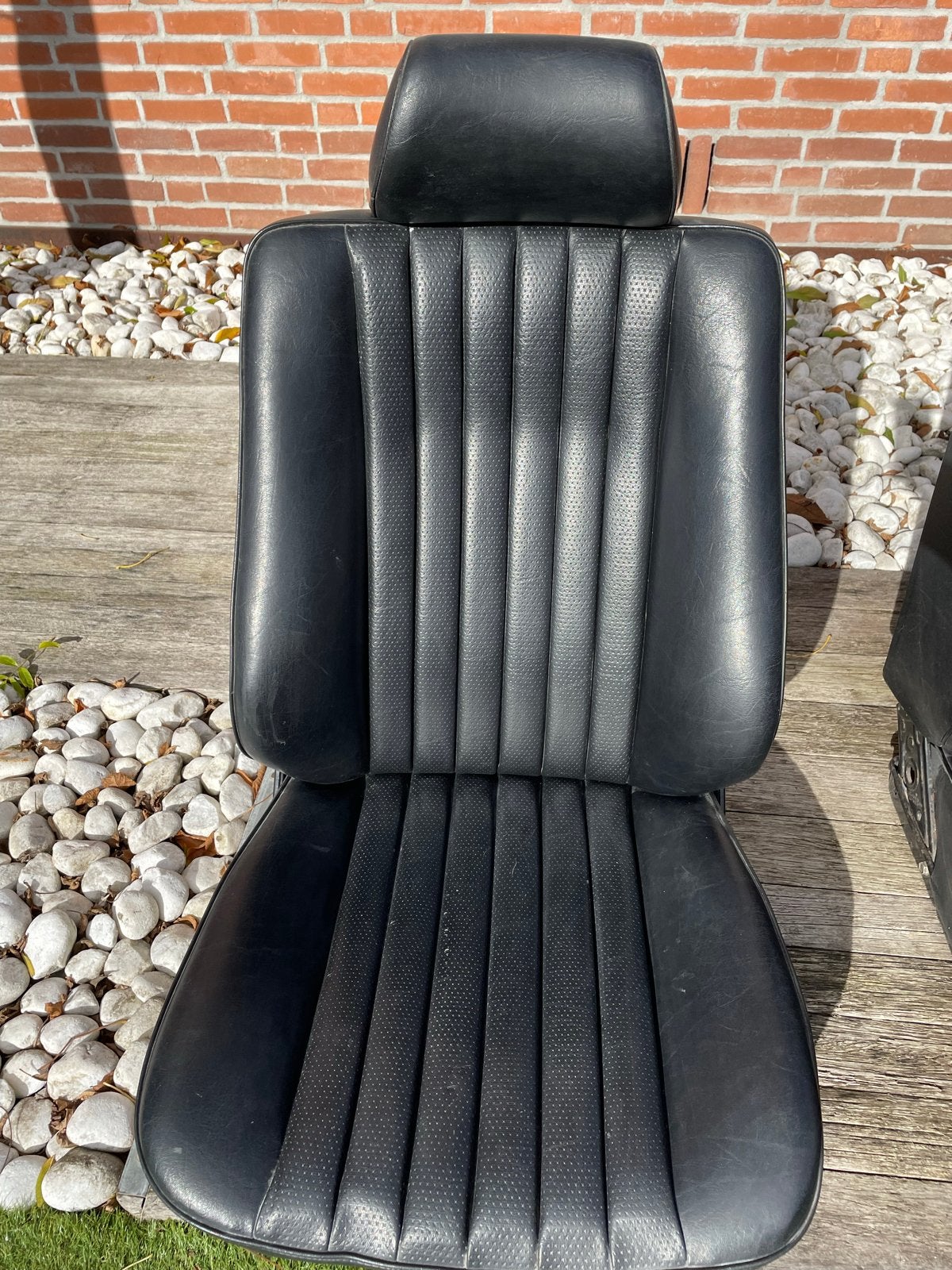 Mercedes-Benz W124 Lederen Stoelen - Zwart, Auto-onderdelen, Ophalen, Gebruikt, Mercedes-Benz