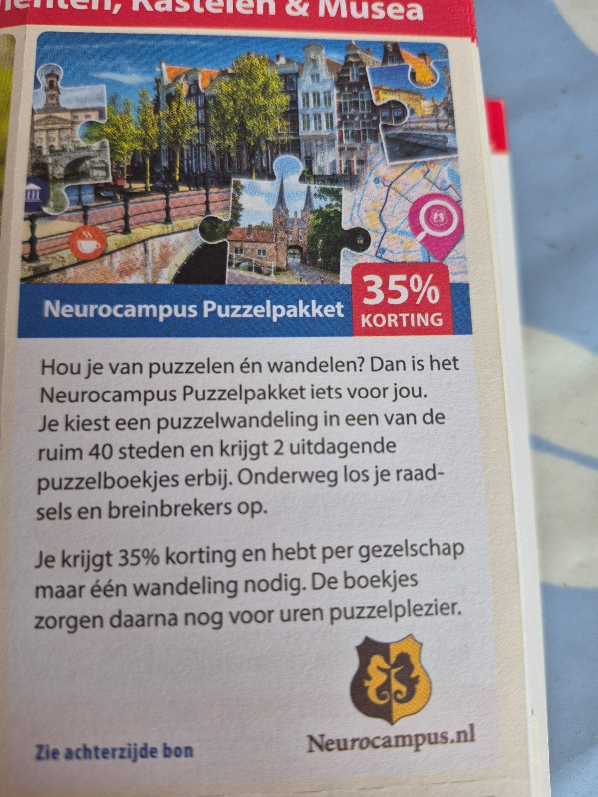 Neurcampus puzzelpakket 35% korting, Eén persoon, Kortingsbon