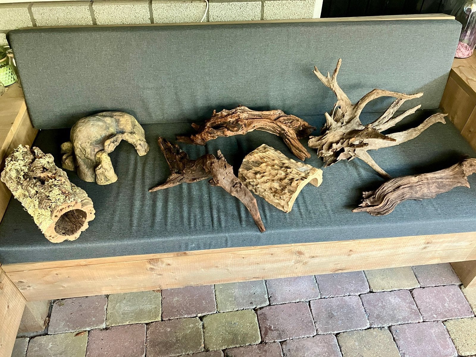 Boomstam, kunstplanten etc voor terrarium, Ophalen, Zo goed als nieuw