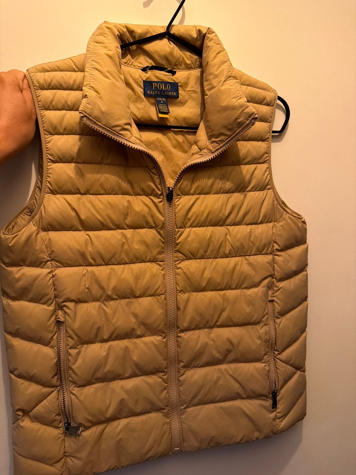 Polo Ralph Lauren Bodywarmer - Beige - Maat L (14-16), Kleding | Heren, Bodywarmers, Ophalen of Verzenden, Zo goed als nieuw, Beige