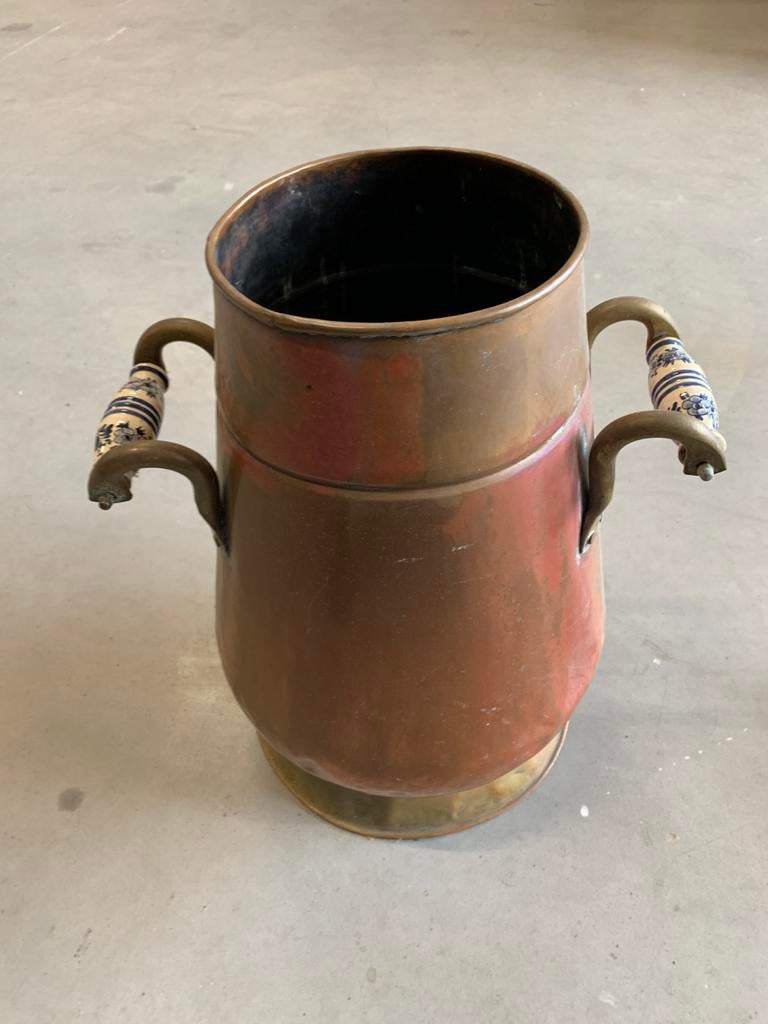 Koperen paraplu bak en theepot, Ophalen of Verzenden