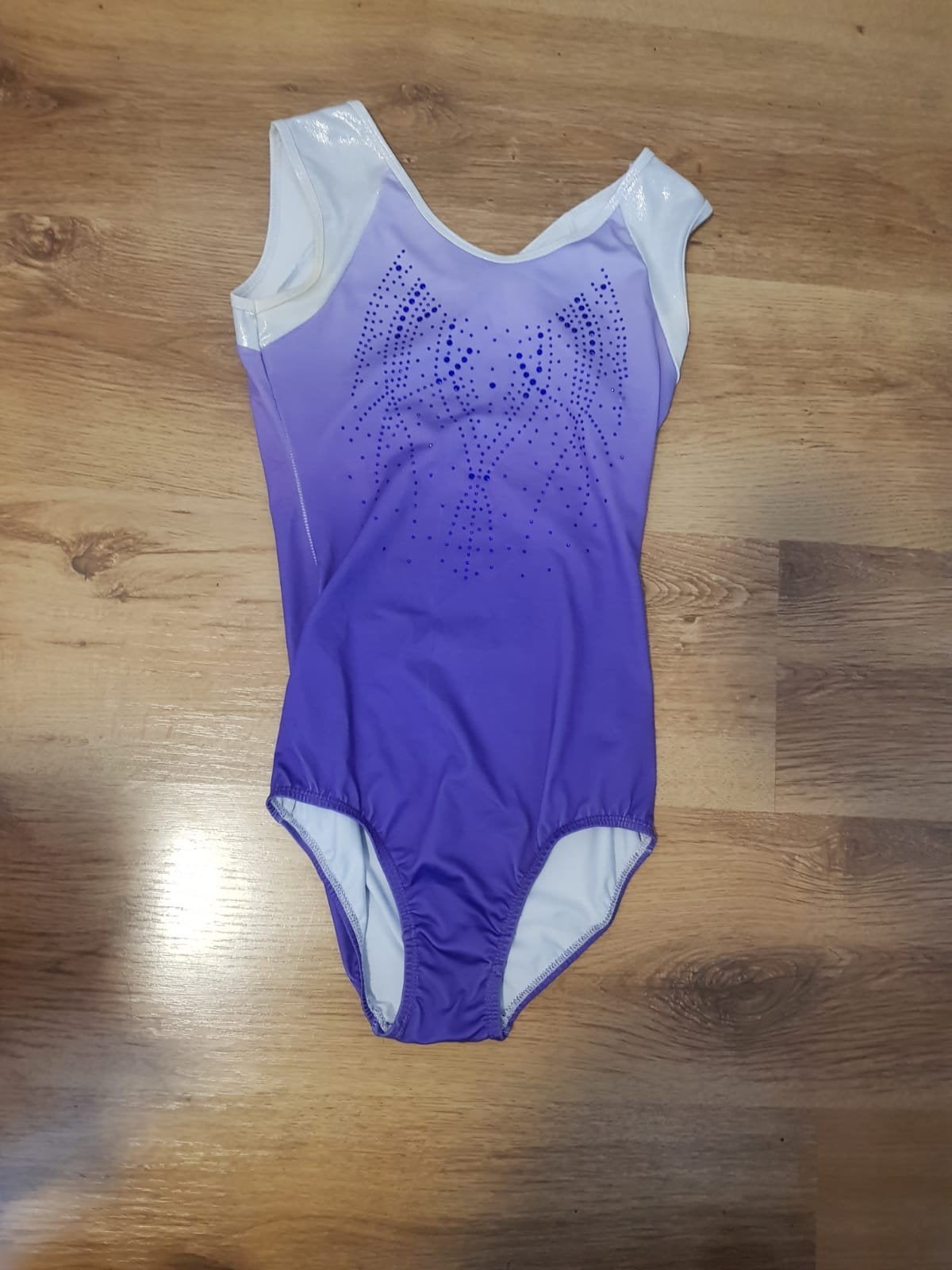 Turnpakje paars met glitter en strass - Maat 164, Ophalen of Verzenden, Gebruikt